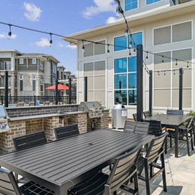 Access to resident-only features outdoor patio with grill