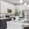 kitchen with island and bar stool seating